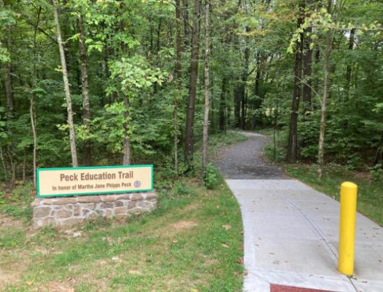 Peck Education Trail entrance